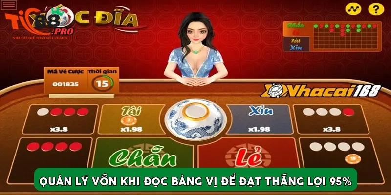 Quản lý vốn khi đọc bảng vị để đạt thắng lợi 95%